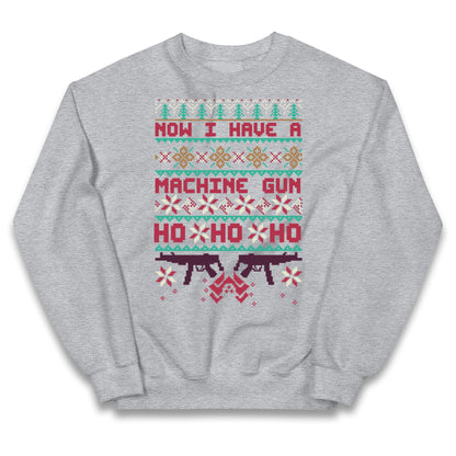 Now I Have A Machine Gun Christmas Kids Jumper