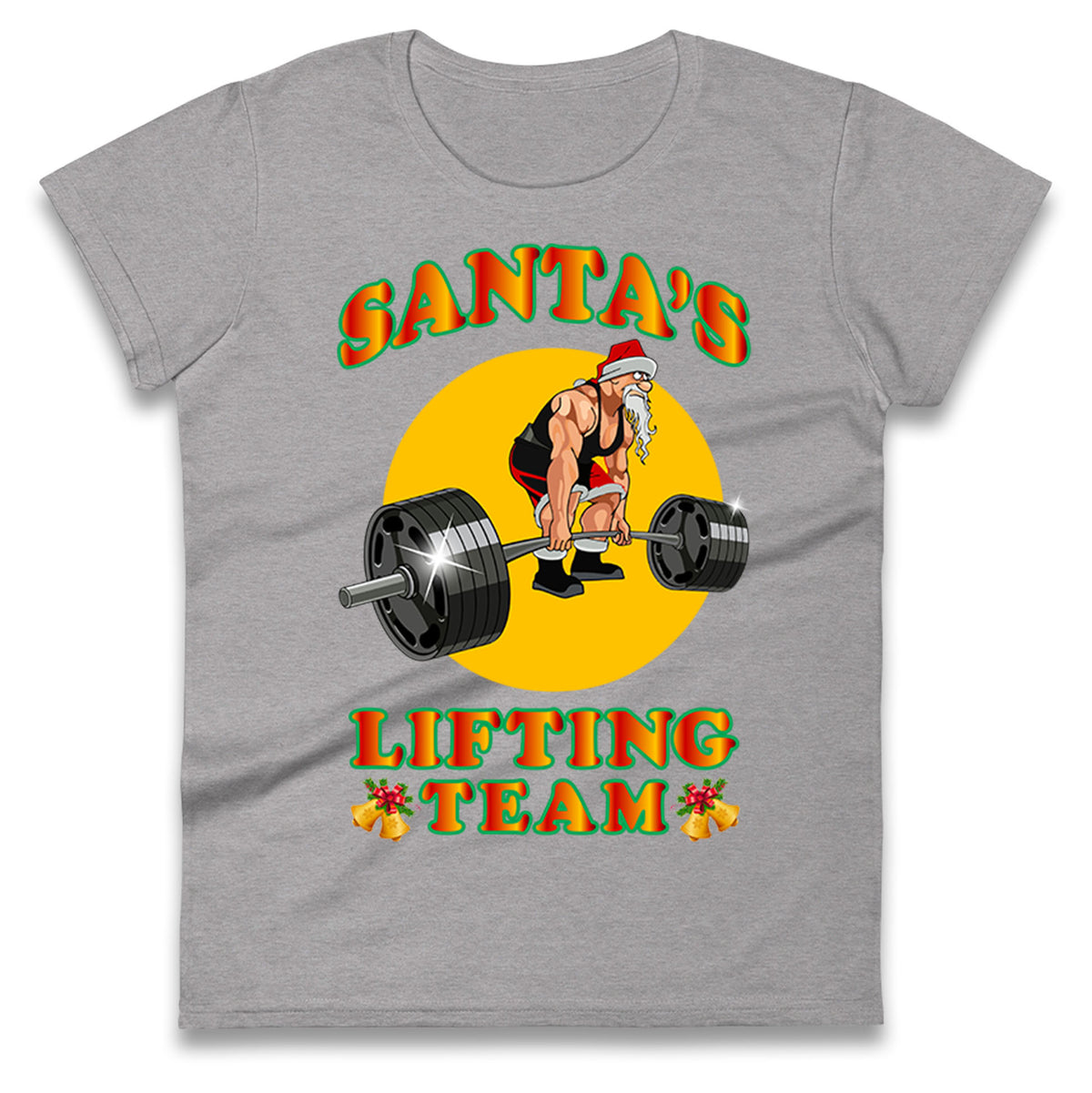 bodybuilding gym christmas womens tee