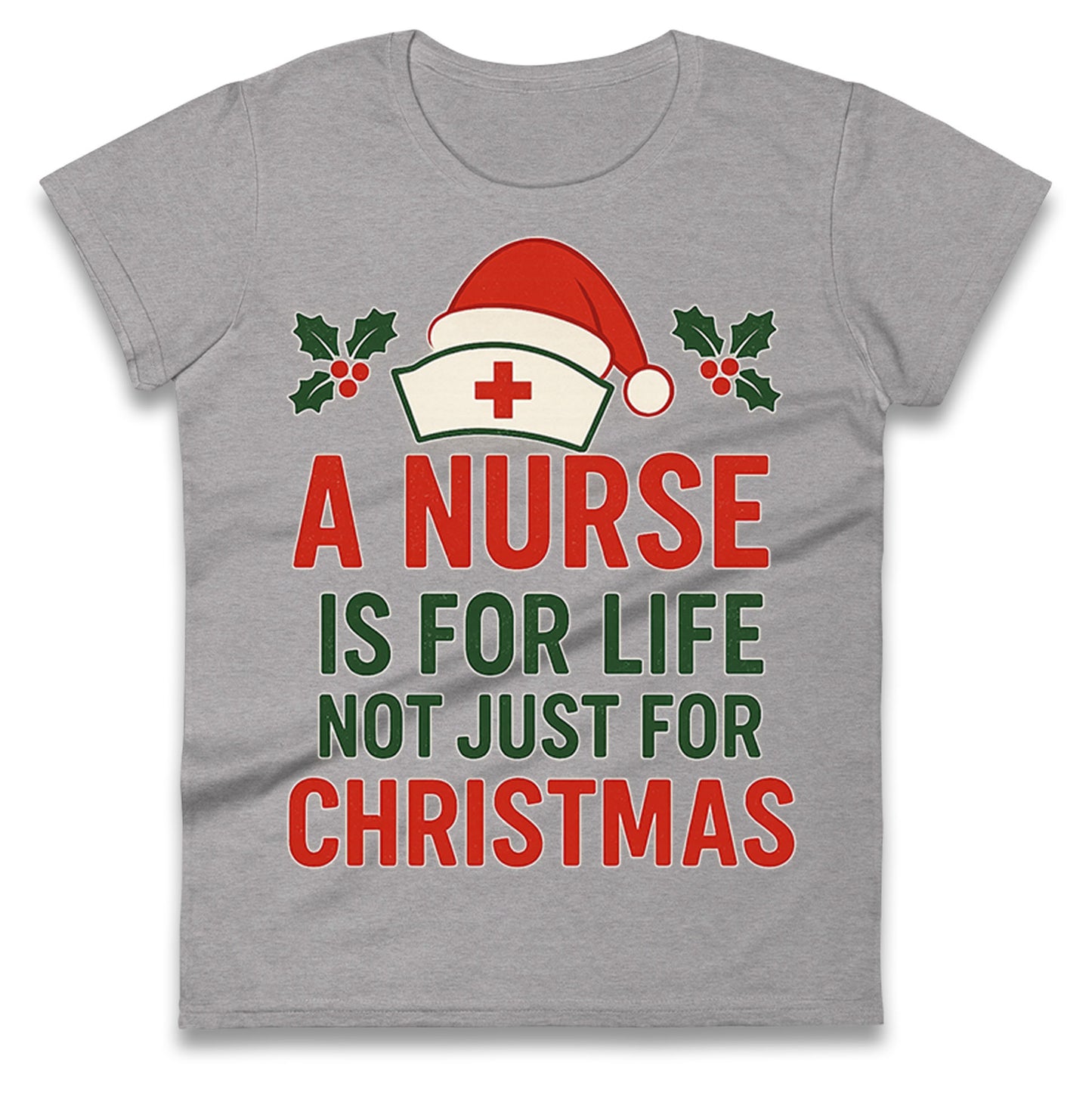 Nursing Christmas Ladies T Shirt
