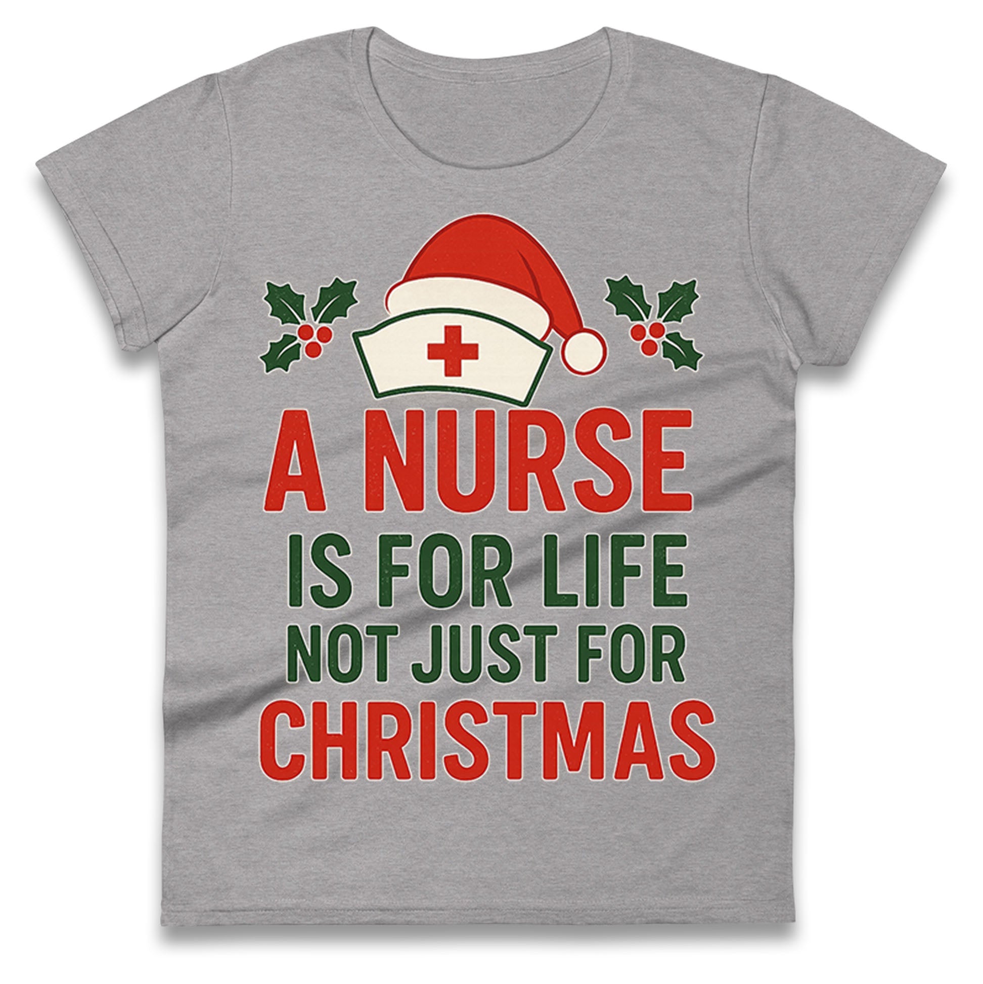 Nursing Christmas Ladies T Shirt