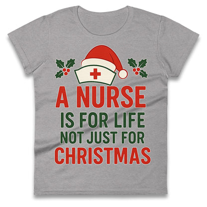 Nursing Christmas Ladies T Shirt