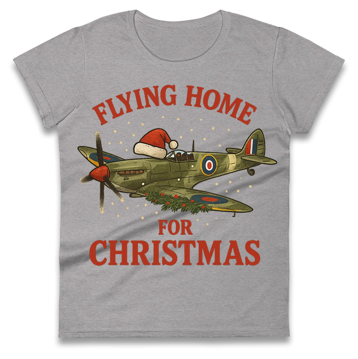 Spitfire Christmas Ladies T Shirt