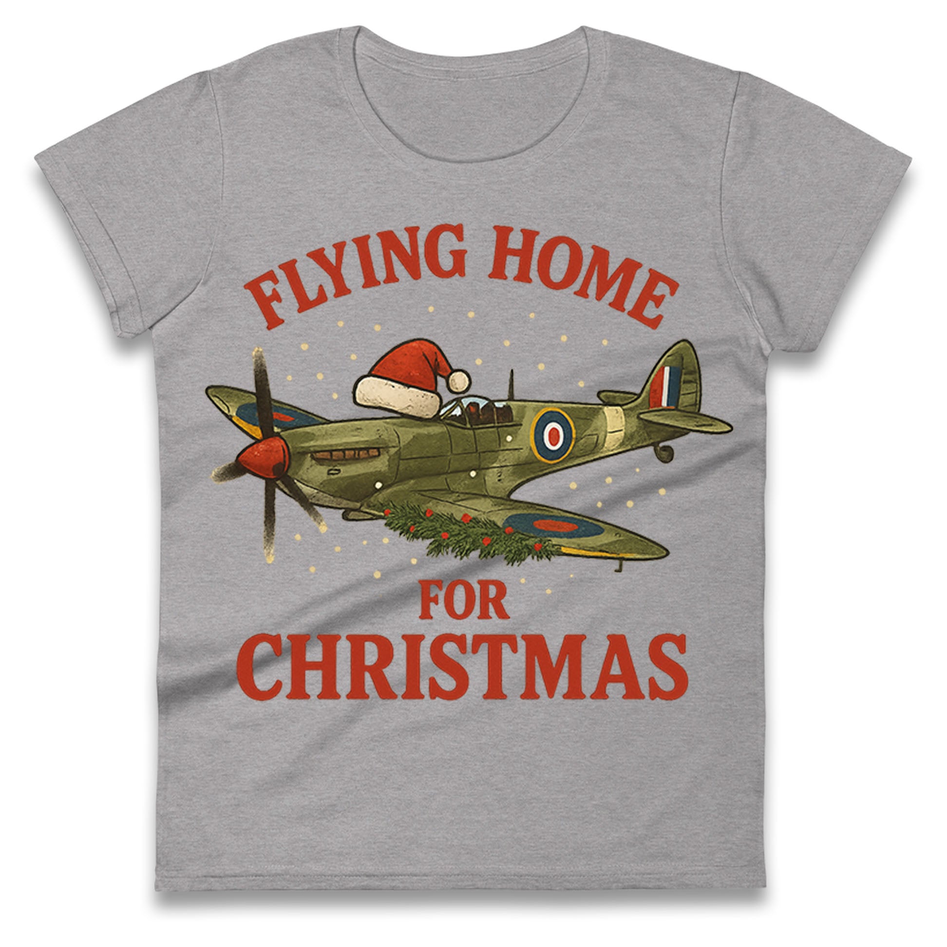 Spitfire Christmas Ladies T Shirt