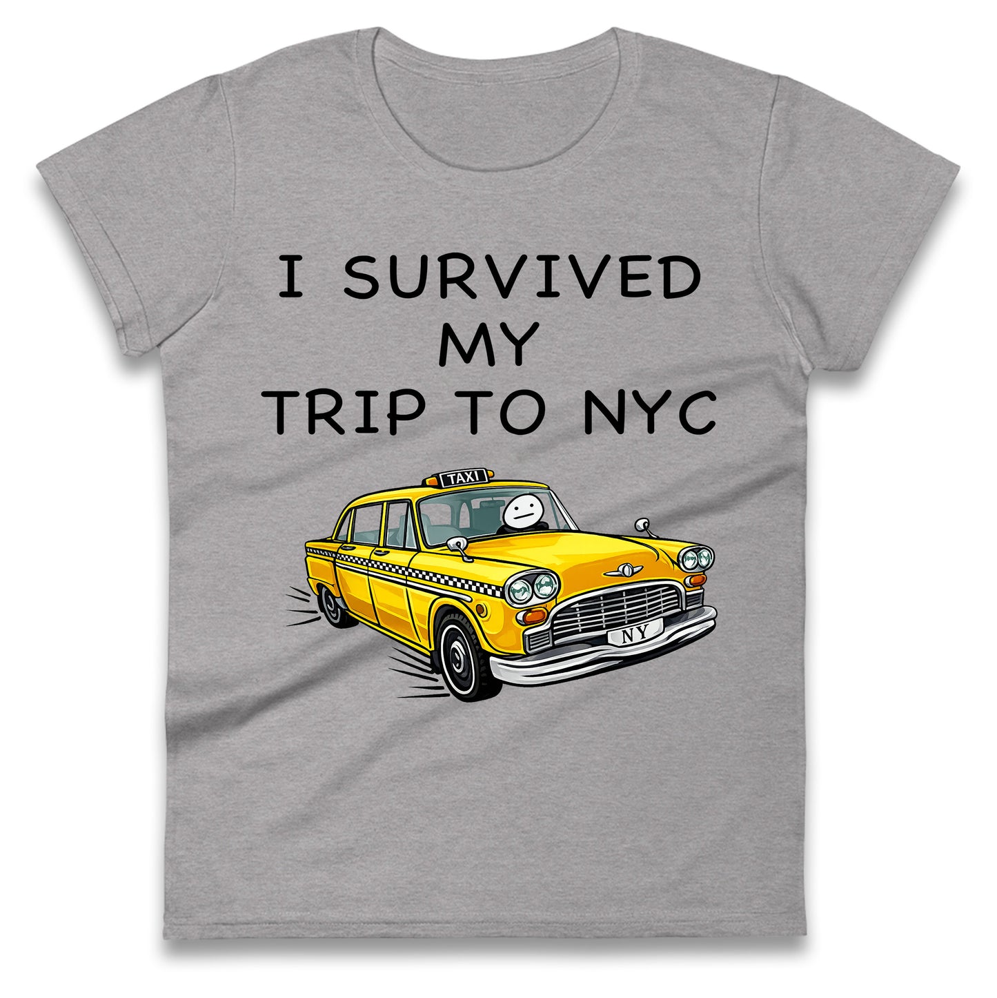 I Survived My Trip To NYC Yellow Taxi Ladies T Shirt