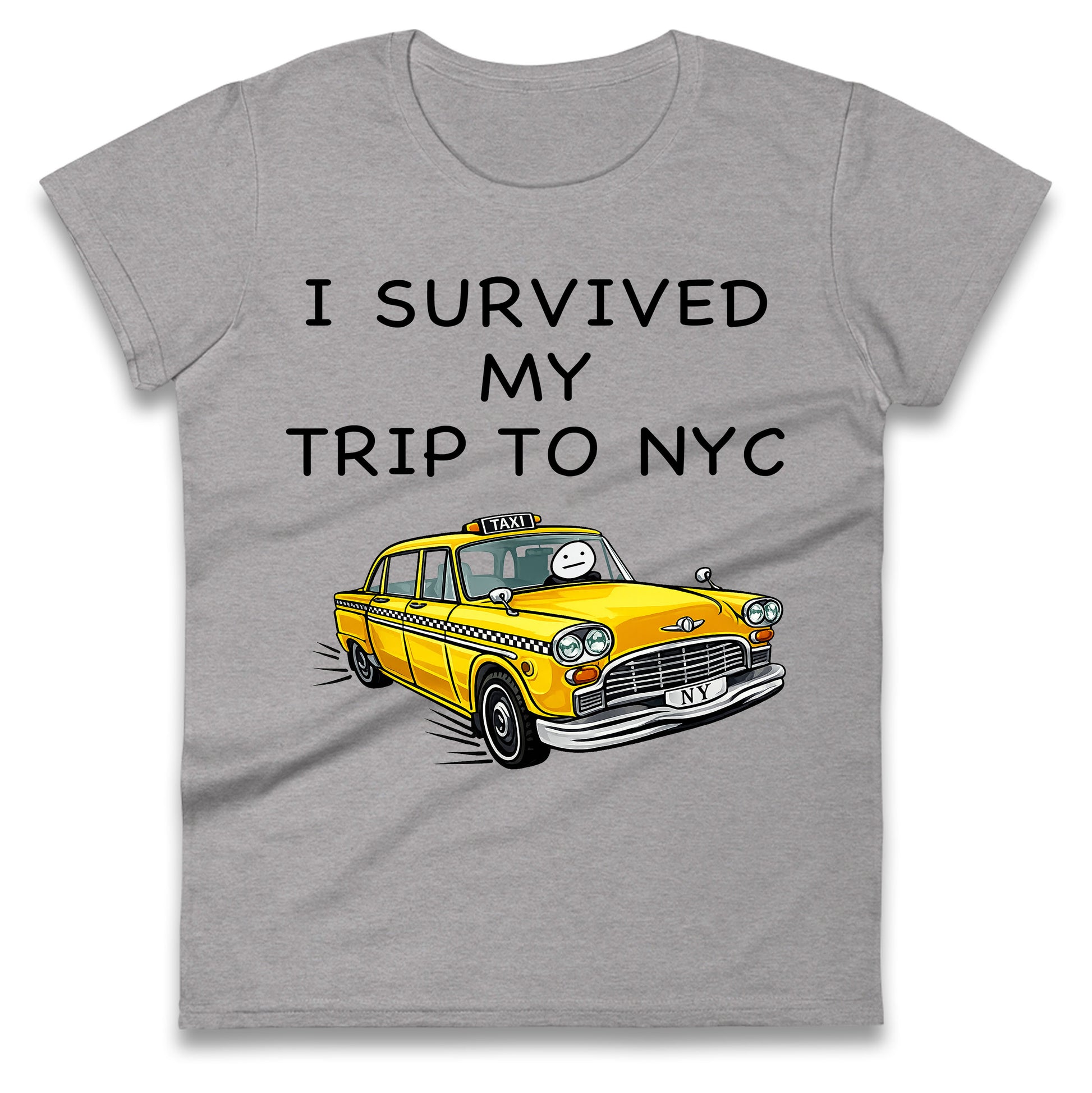 I Survived My Trip To NYC Yellow Taxi Ladies T Shirt