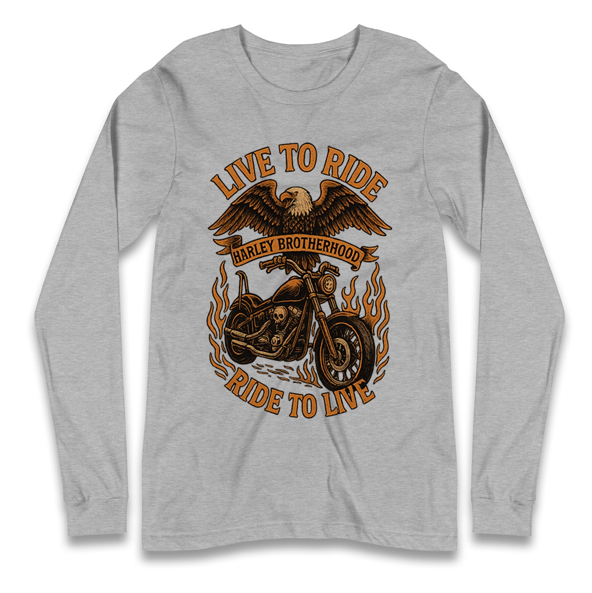 Harley Brotherhood Live To Ride Ride To Live Long Sleeve Shirt