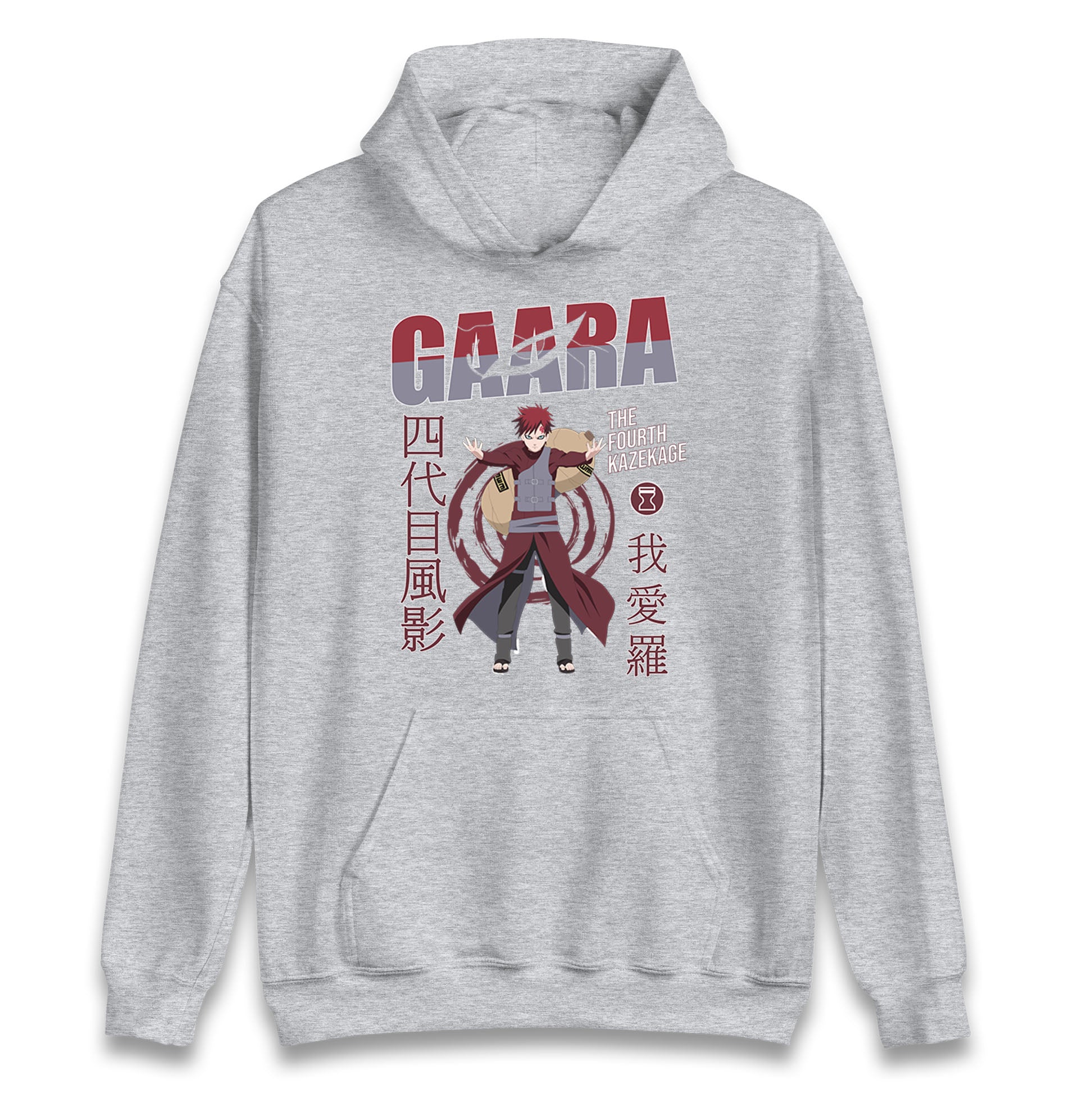 naruto shippuden gaara the fourth kazekage hoodie