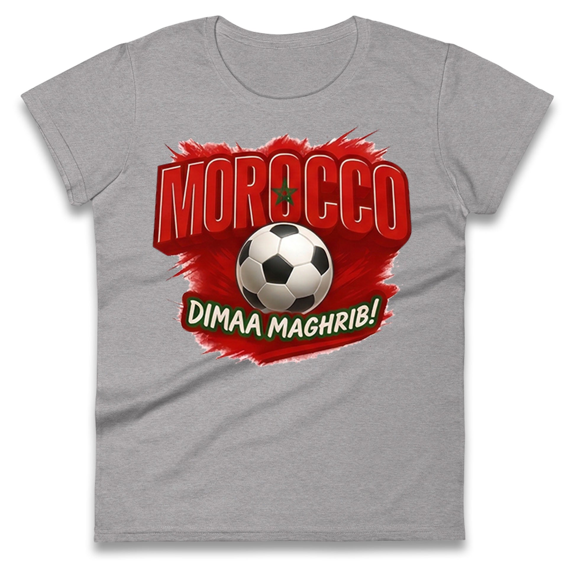 Morocco Retro World Cup Ladies T Shirt
