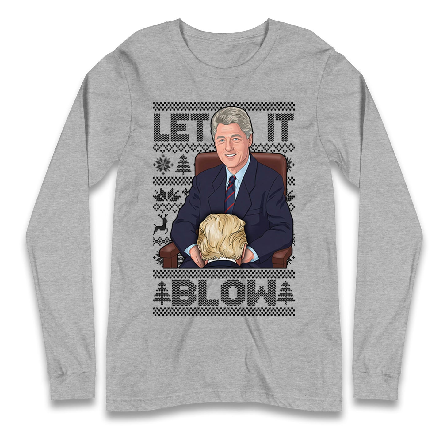 Bill Clinton Christmas Longsleeve T Shirt 