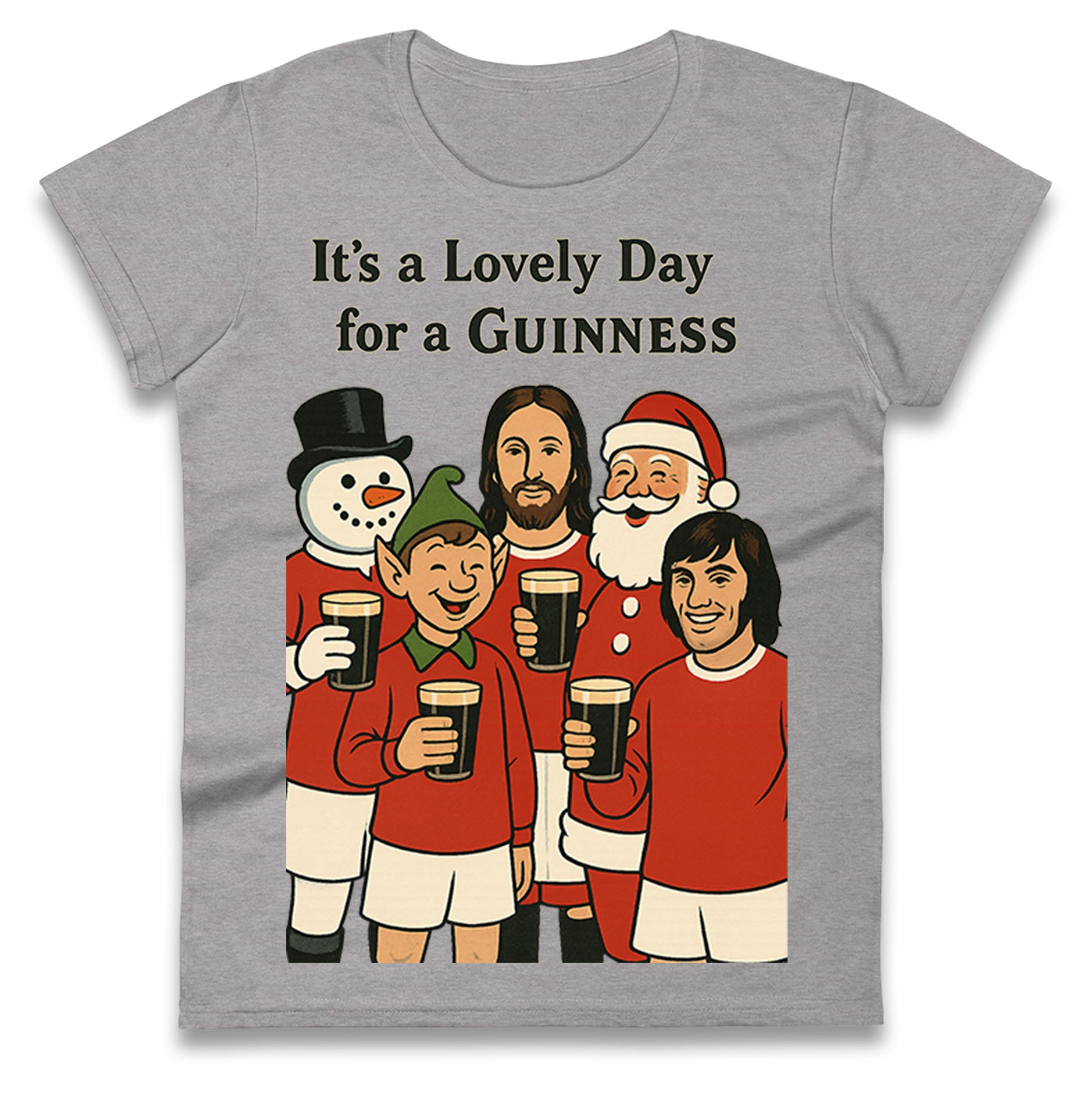 Man United Christmas Ladies T Shirt 