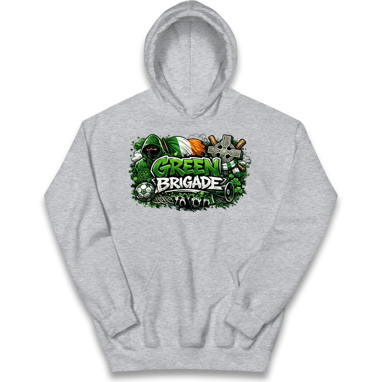 Celtic Green Brigade Football Kids Hoodie 
