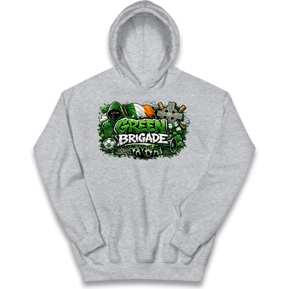 Celtic Green Brigade Football Kids Hoodie 