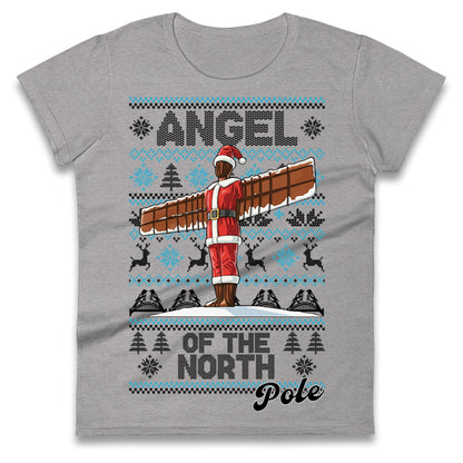 Angel Of The North Pole Christmas Ladies T Shirt