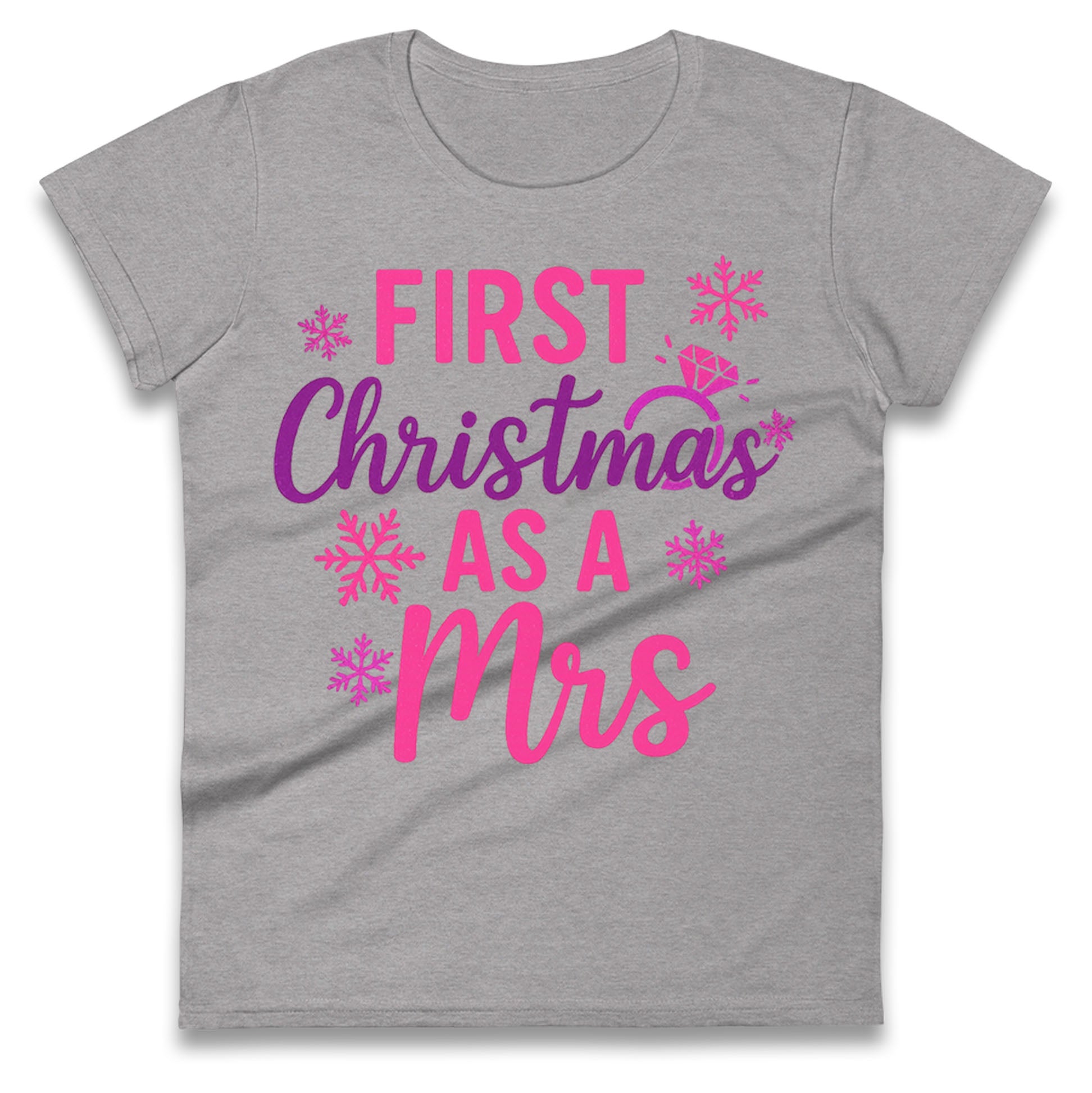First Christmas As A Mrs Ladies T Shirt