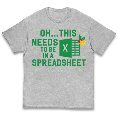 Excel Christmas Kids T Shirt