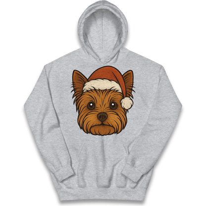 Yorkshire Terrier Christmas Kids Hoodie