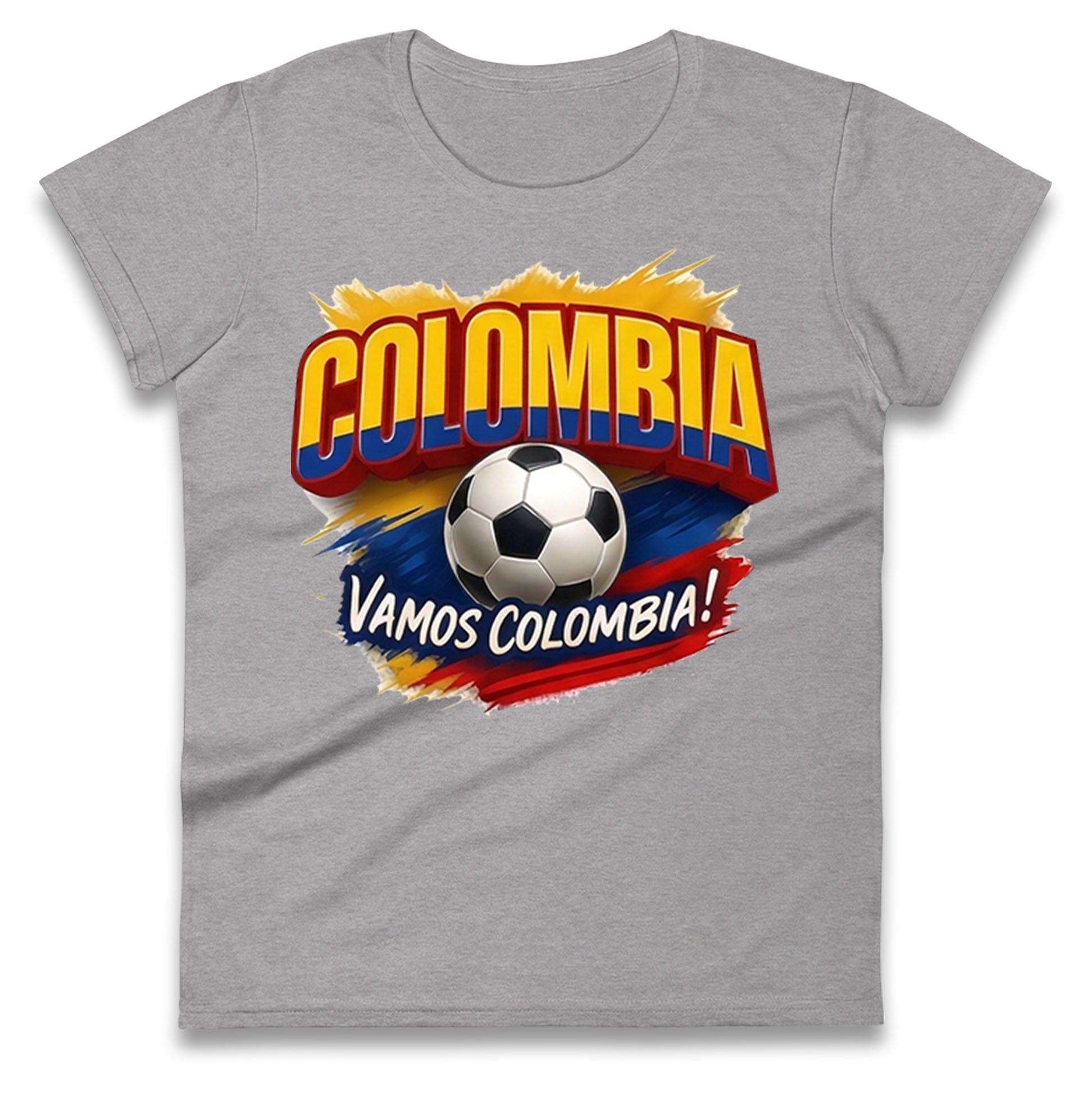 Colombia Retro World Cup Ladies T Shirt