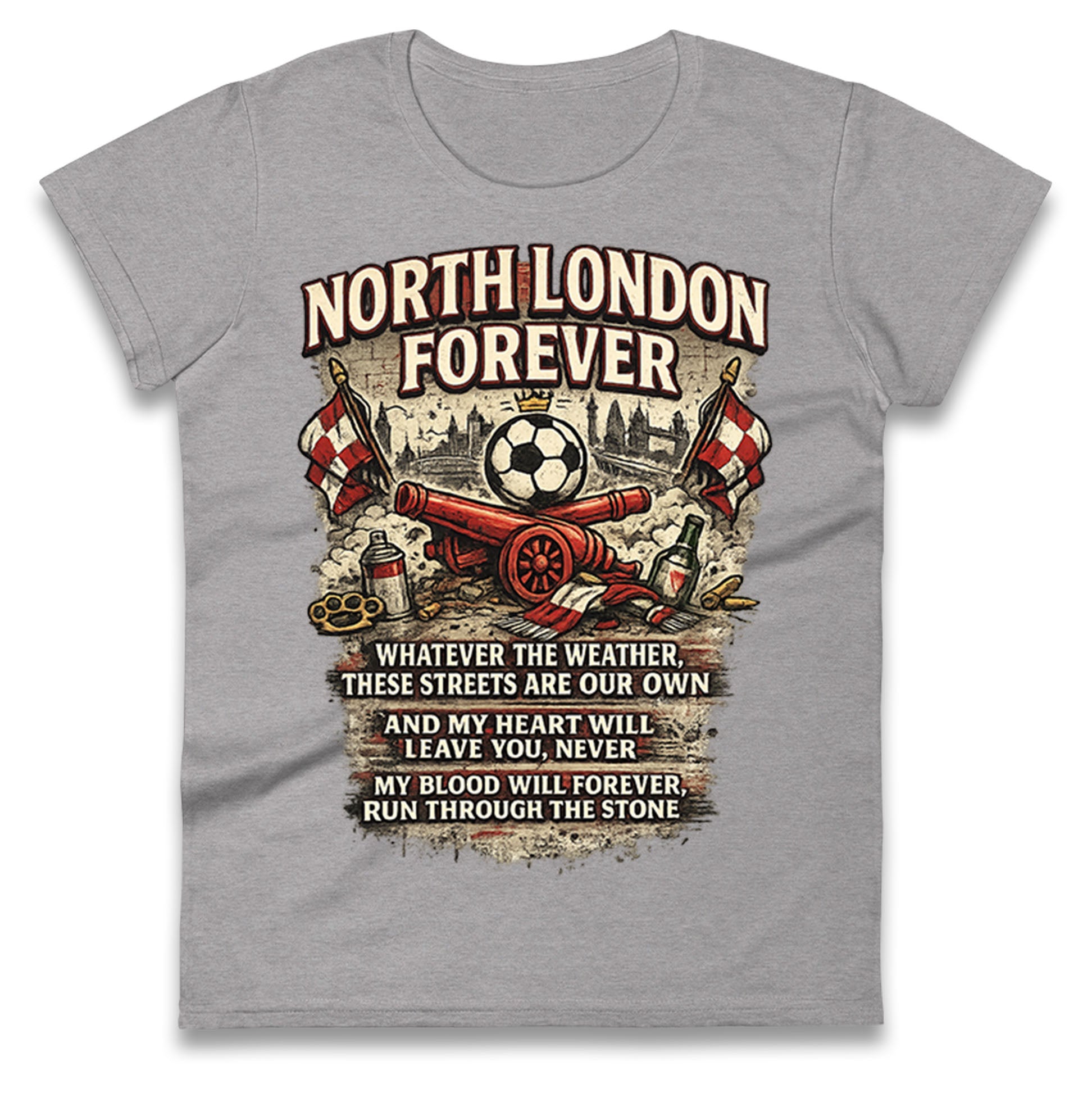 Arsenal North London Forever Ladies T Shirt
