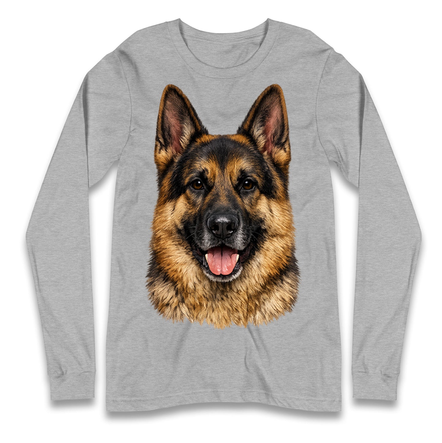 German Shepherd Dog Face Longsleeve T Shirt