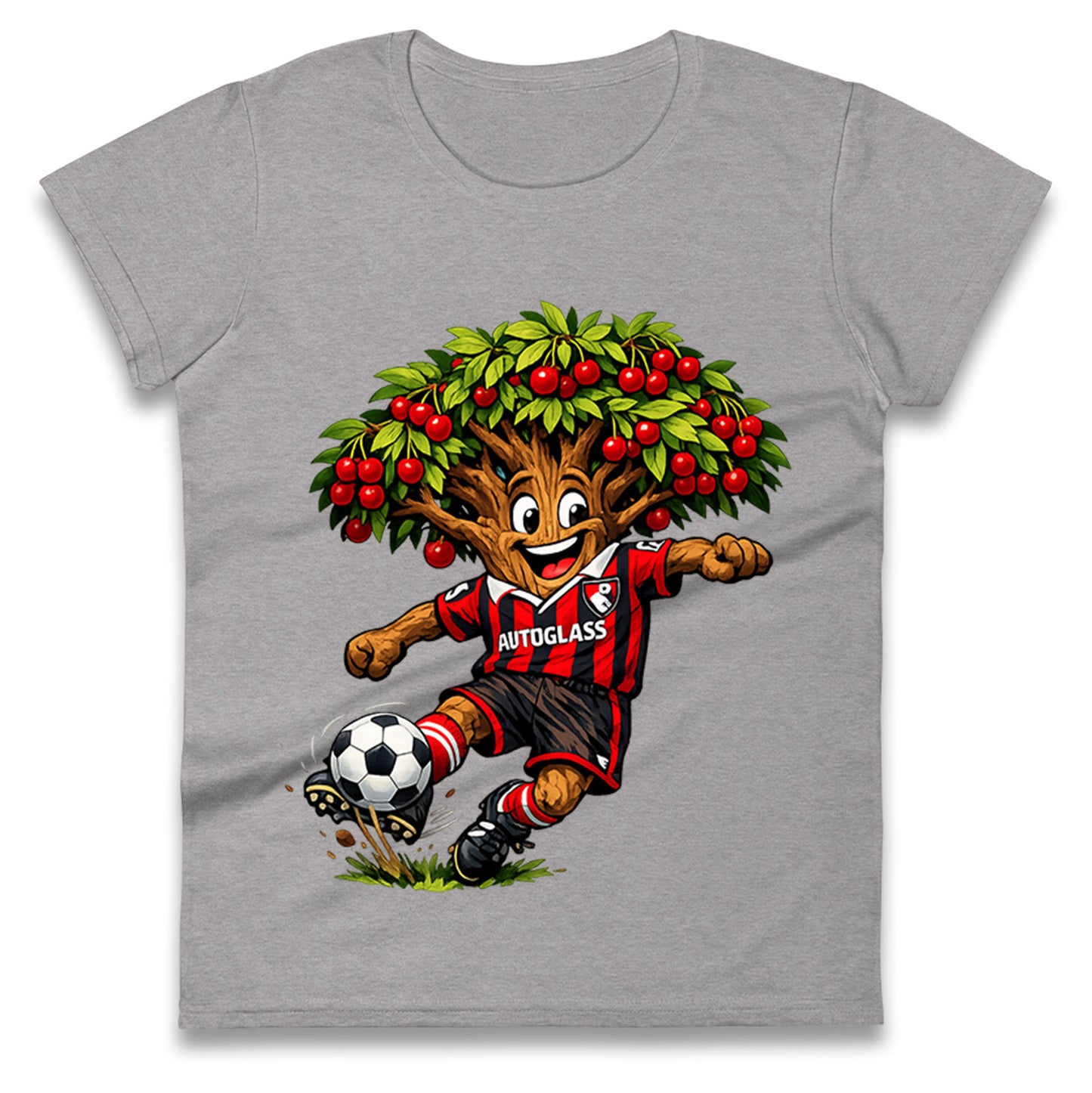 Retro AFC Bournemouth Football Ladies T Shirt 