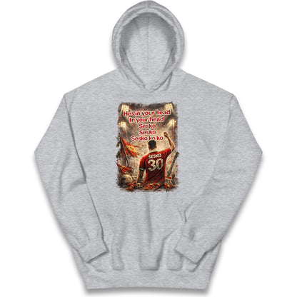 He's in Your Head in Your Head Sesko Sesko Sesko ko ko Kids Hoodie