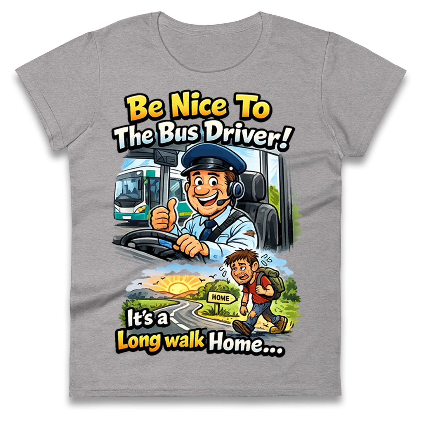Bus Driver Ladies T Shirt