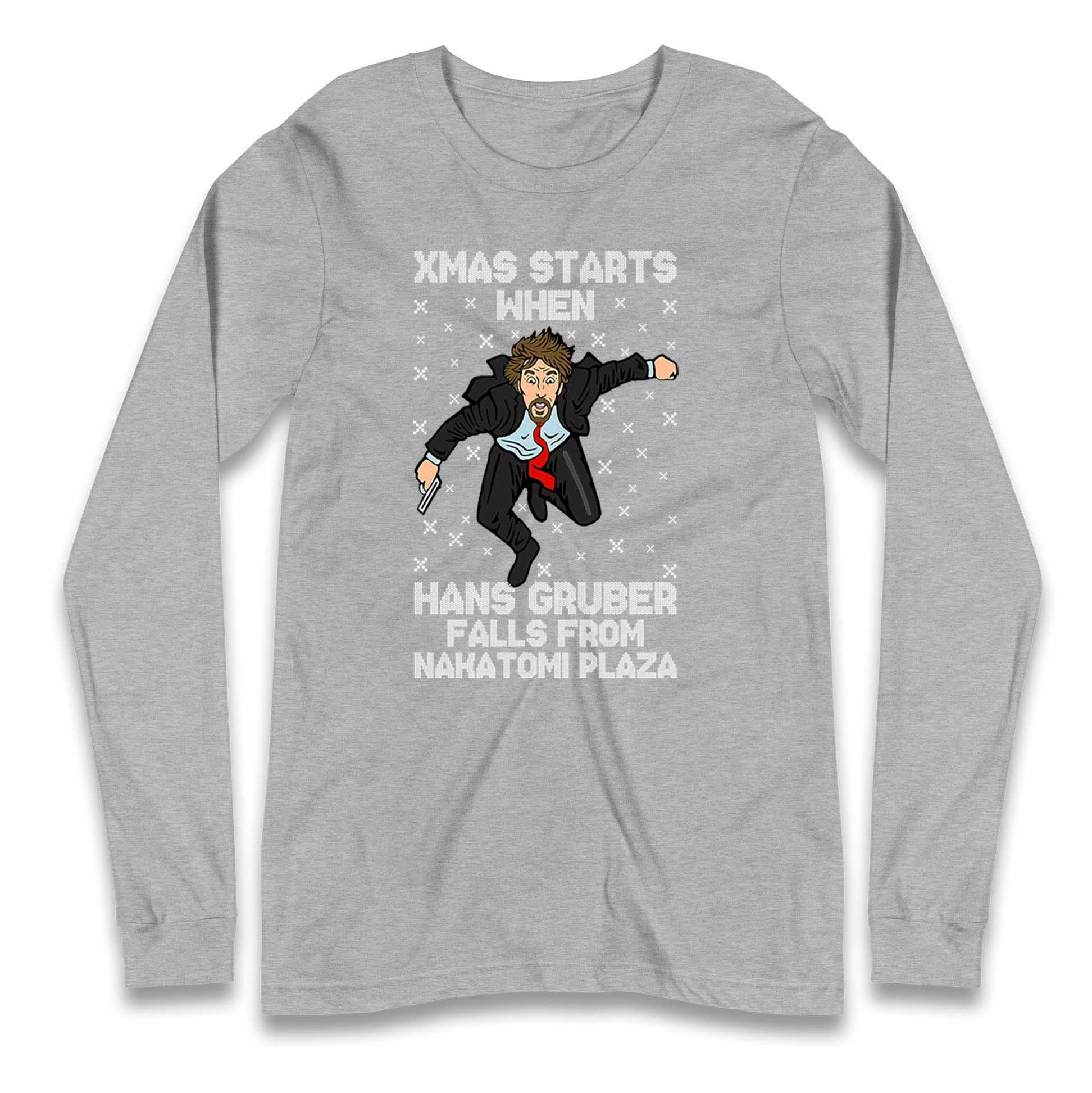 hans gruber falling long sleeve t shirt