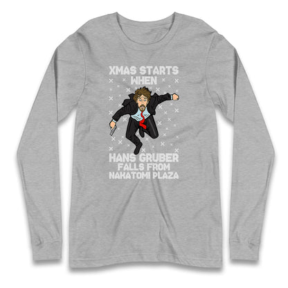 hans gruber falling long sleeve t shirt