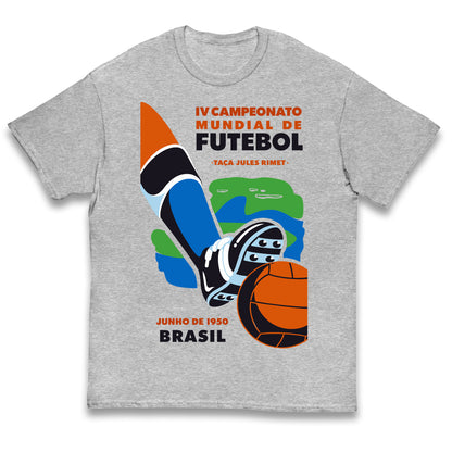 Brasil 1950 Retro World Cup Kids T Shirt