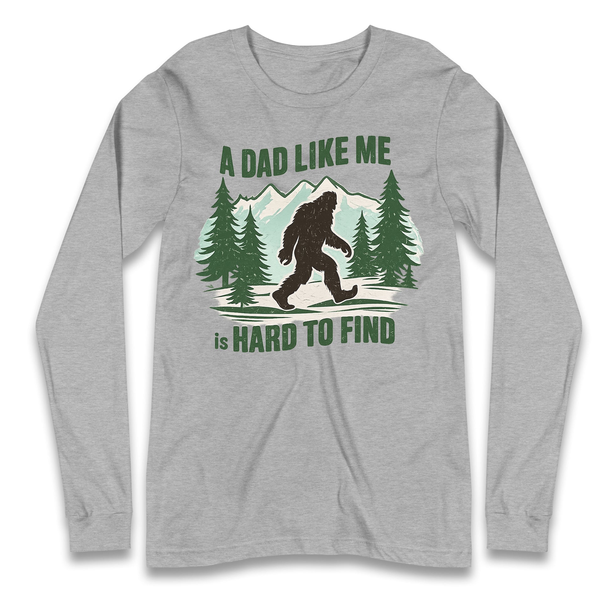 Retro Funny Bigfoot Dad Longsleeve T Shirt 