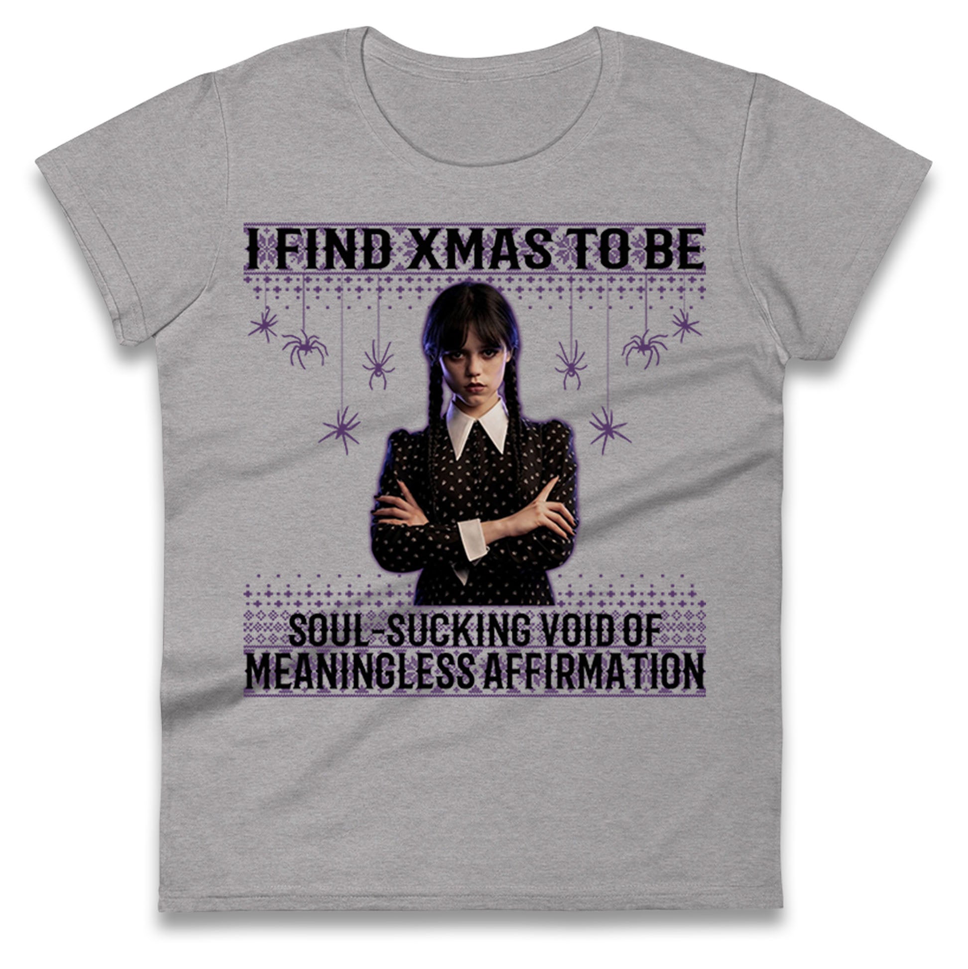 Wednesday Christmas Ladies T Shirt