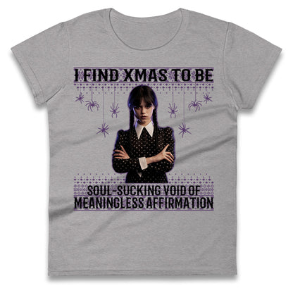 Wednesday Christmas Ladies T Shirt