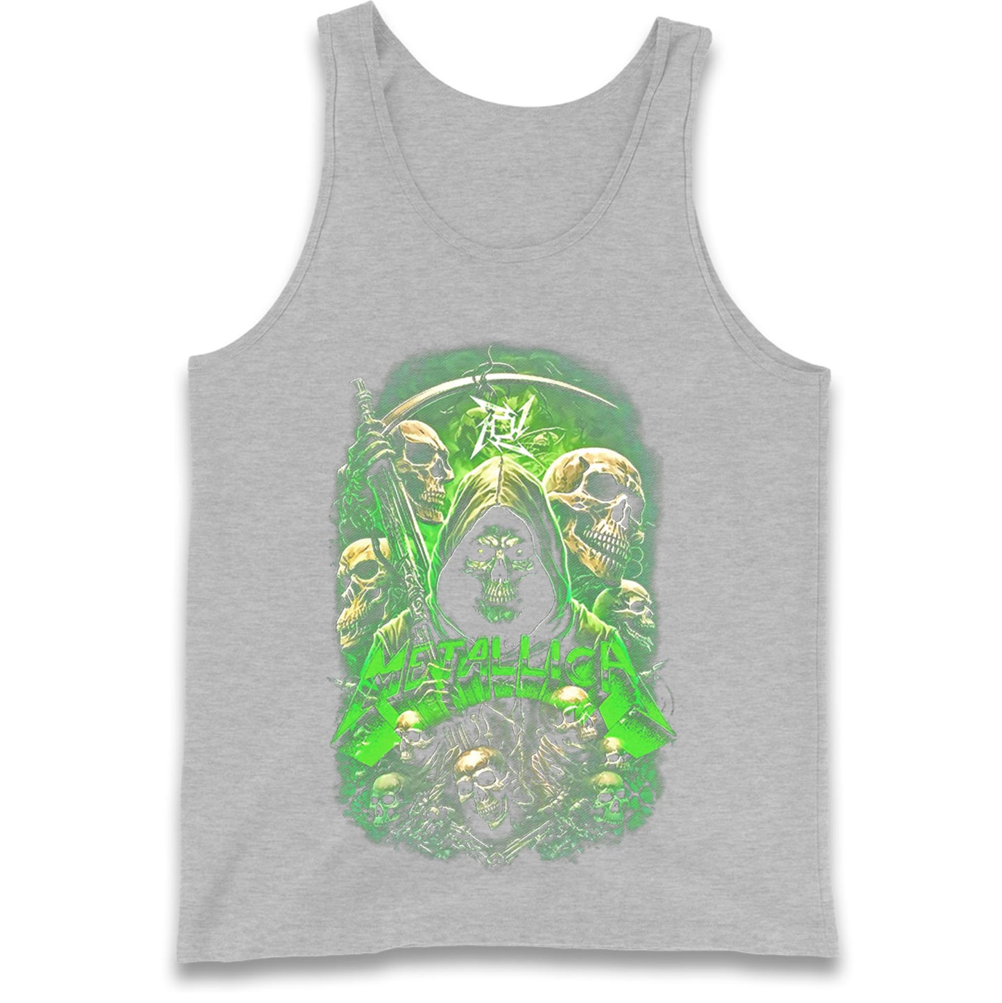 Metallica Green Skulls Tank Top