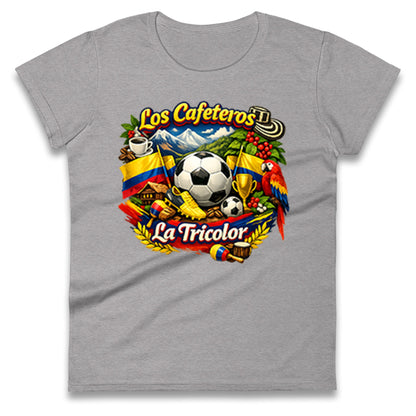 Colombia Football Ladies T Shirt