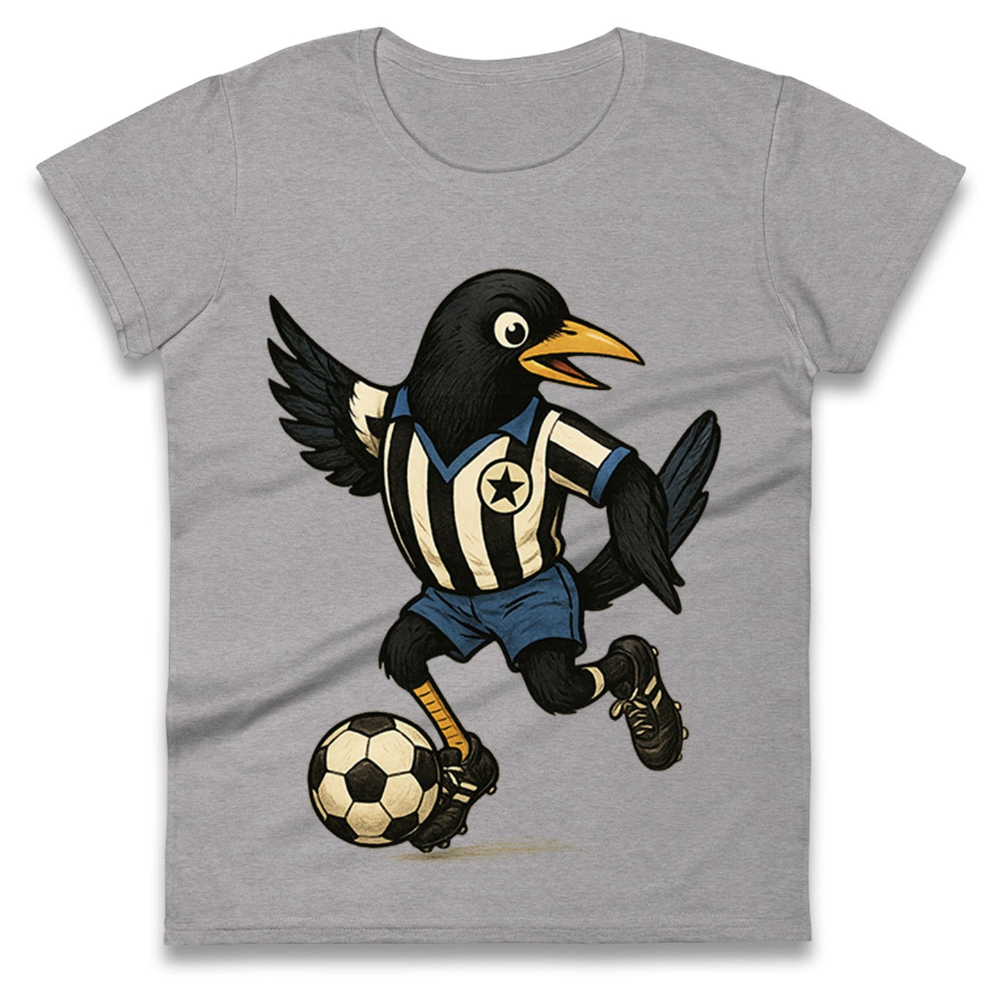 Retro Newcastle United Football Ladies T Shirt 