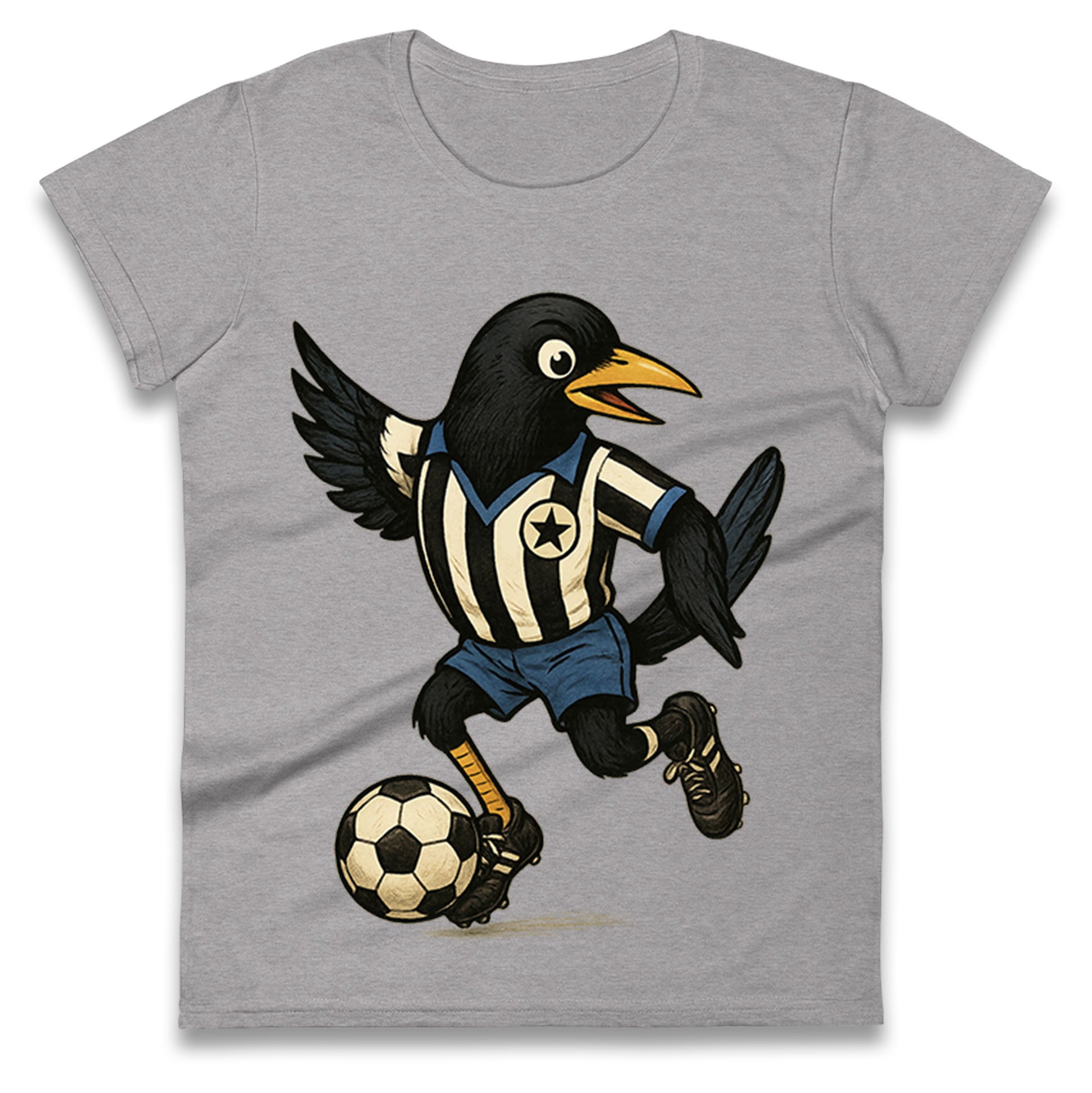 Retro Newcastle United Football Ladies T Shirt 