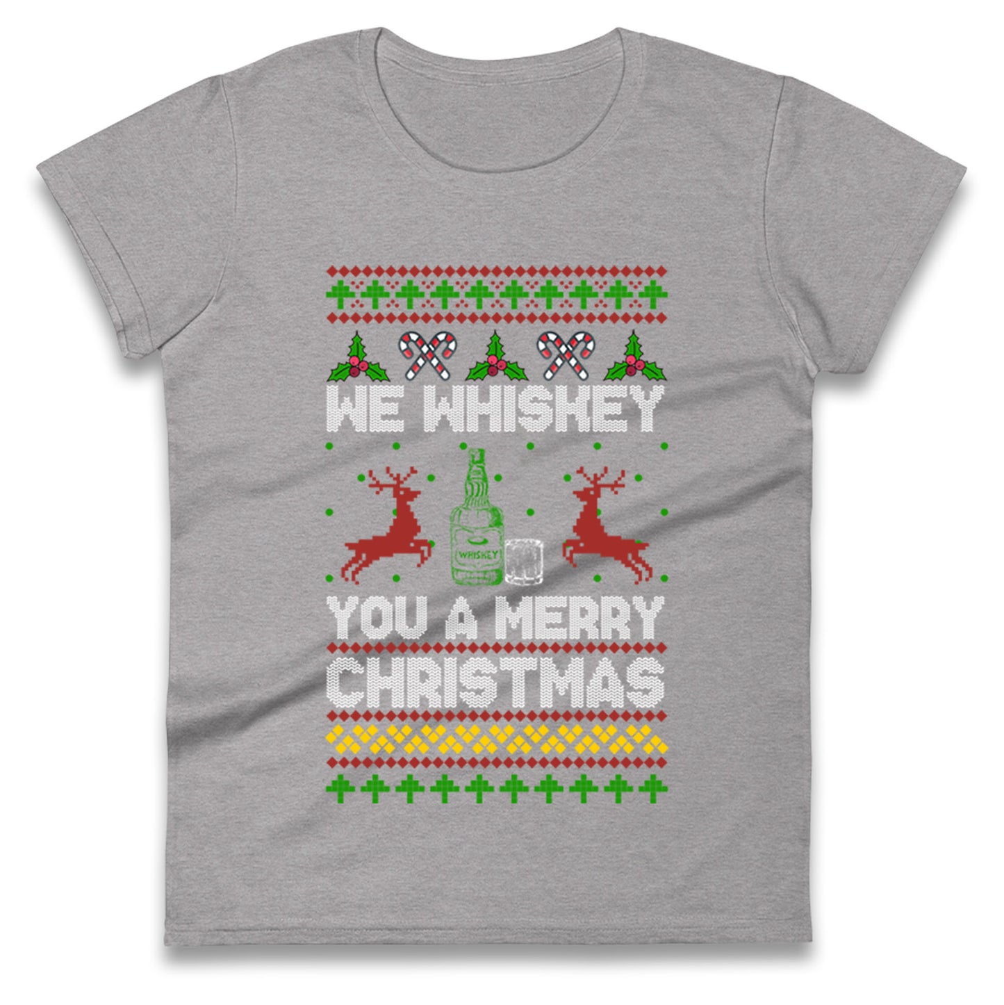 whisky Christmas Ladies T Shirt