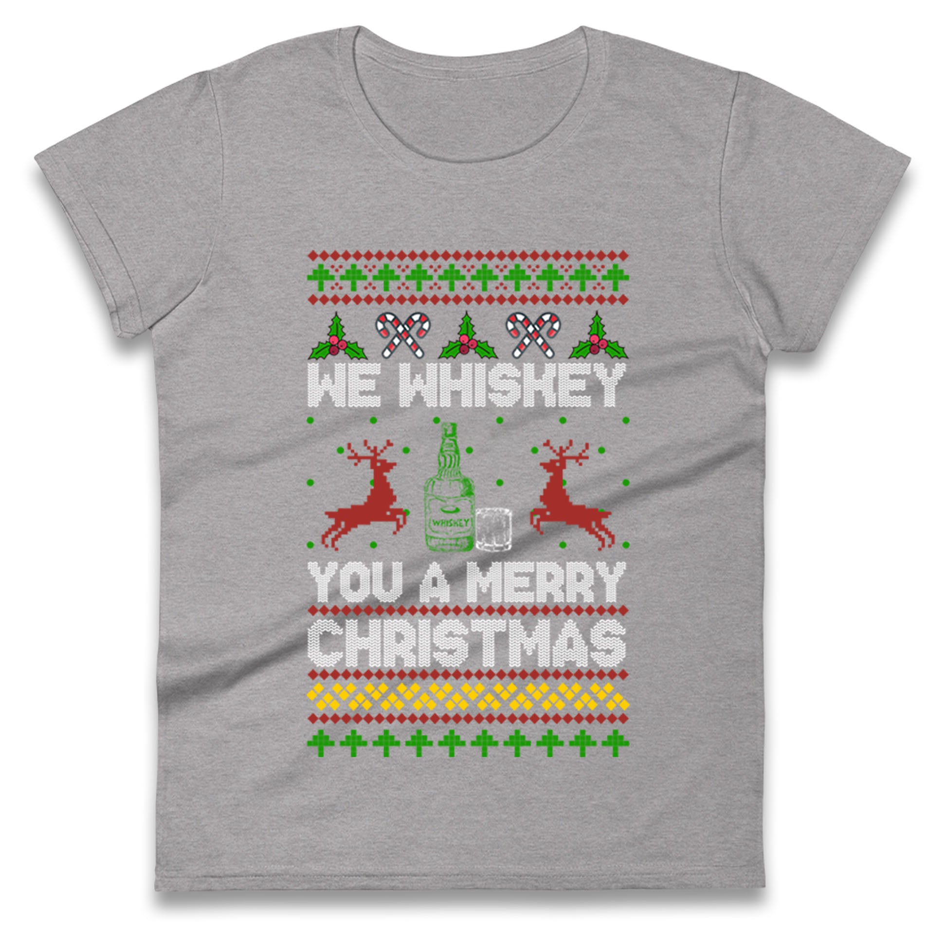 whisky Christmas Ladies T Shirt