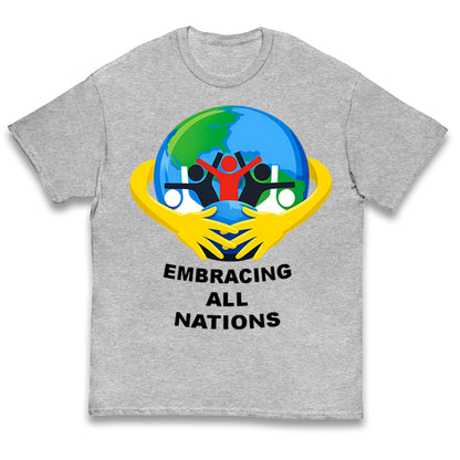 Embracing All Nations Kids T Shirt