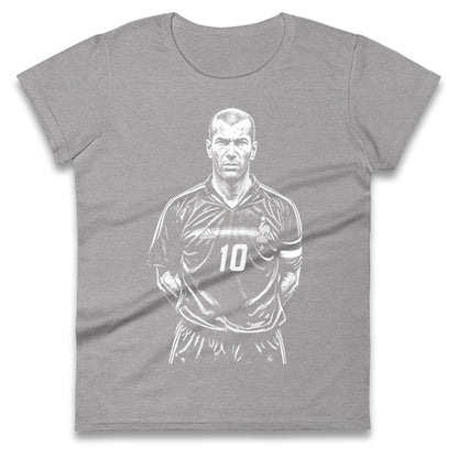 Zidane France 10 Ladies T Shirt