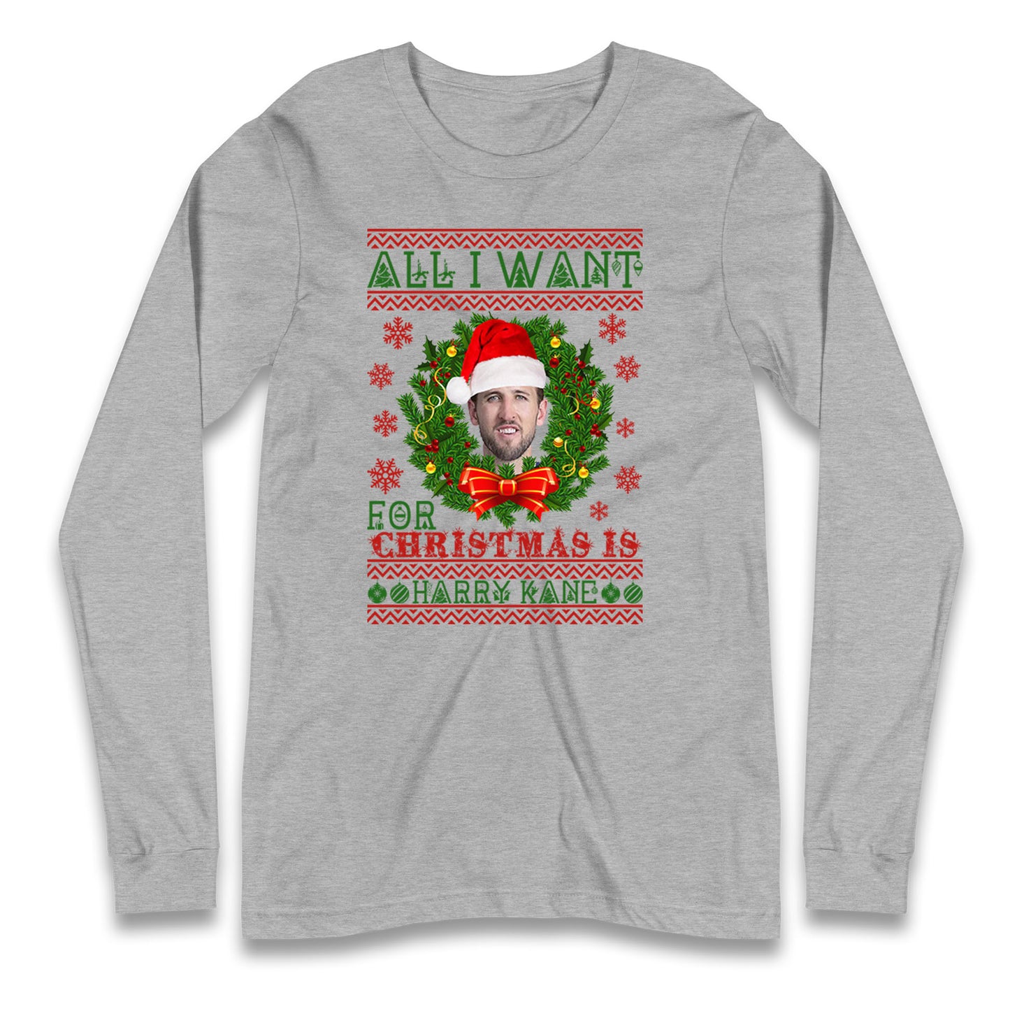 harry kane christmas long sleeve t shirt