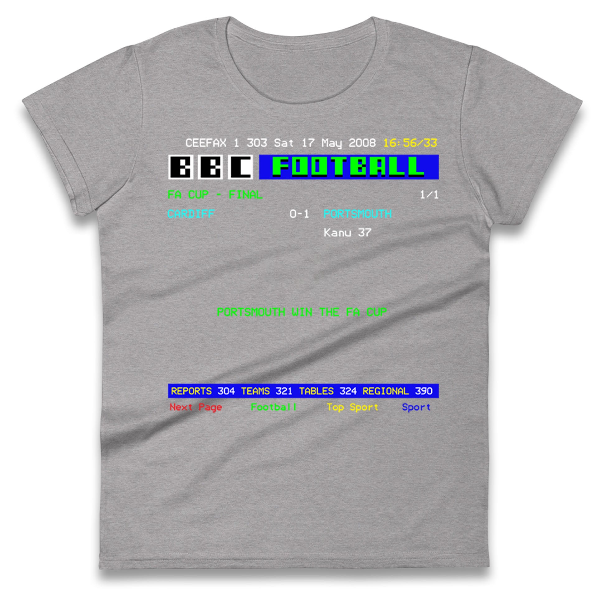 Portsmouth FA Cup Winners 2008 Ladies T Shirt