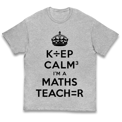 Keep Calm I’m A Maths Teacher Kids T Shirt 
