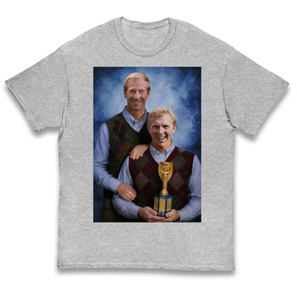 Bobby Moore Bobby Charlton Step Brothers Style England 1966 Kids T Shirt
