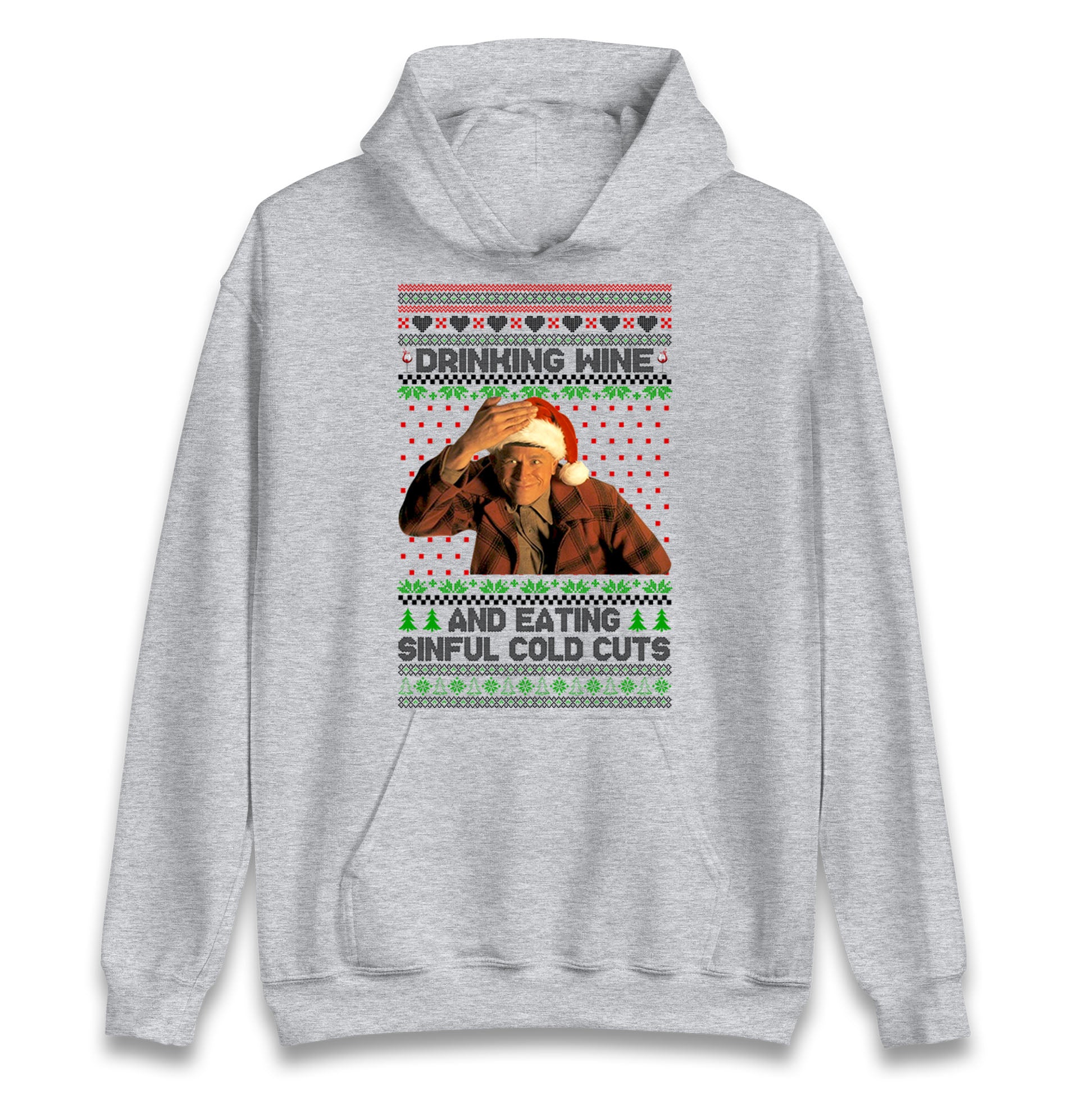 Ed Gein Wine Christmas Hoodie