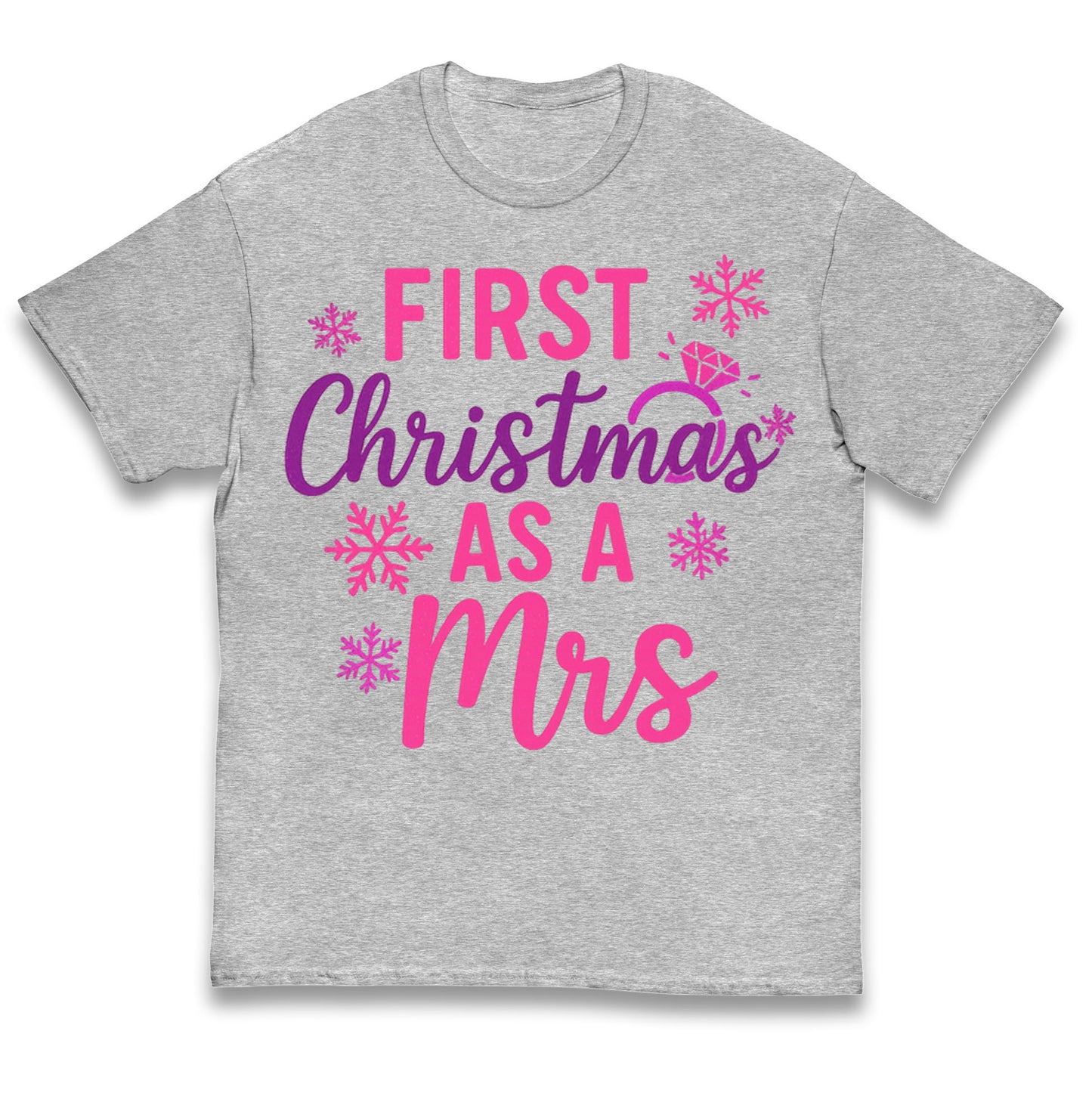 First Christmas As A Mrs Kids T Shirt