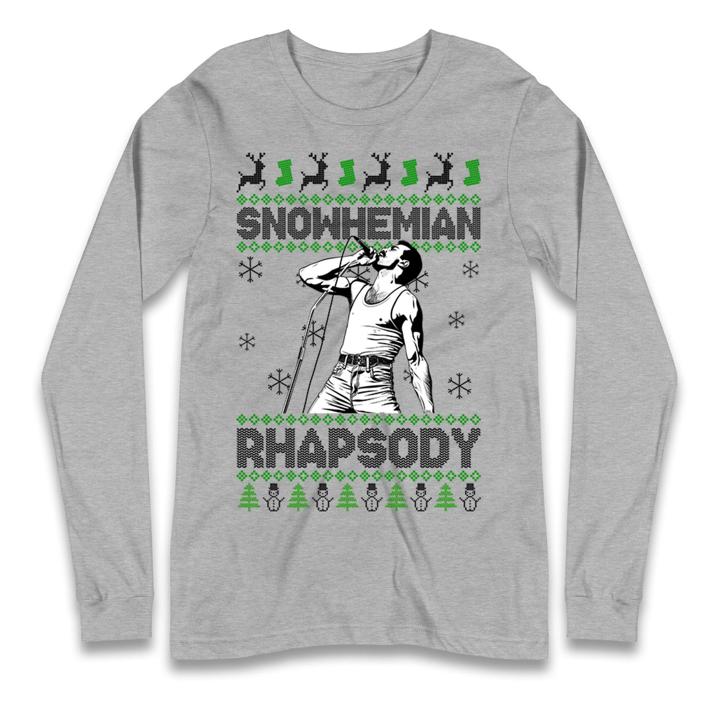 Freddie Mercury Christmas Longsleeve T Shirt