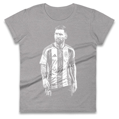 Lionel Messi Argentina Ladies T Shirt 