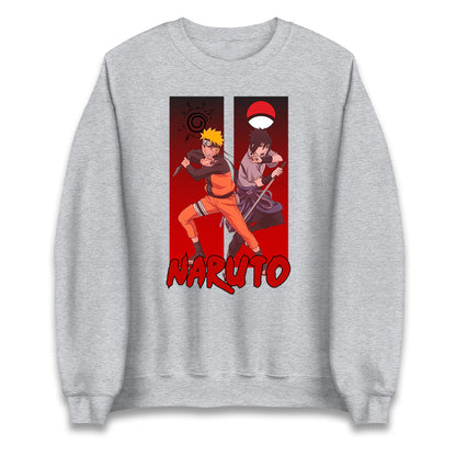 naruto eight trigrams sealing and sasuke uchiha crest sweatshirt