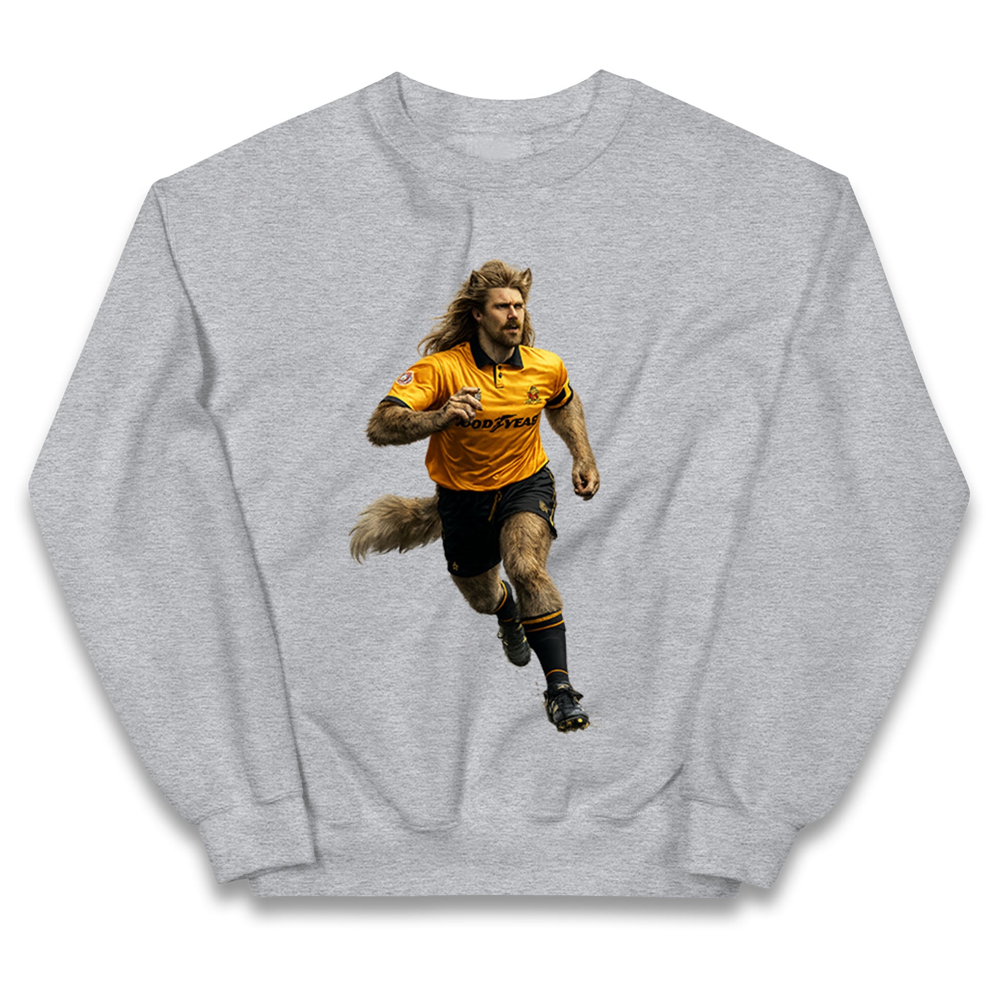 Retro John The Wolf Wolves Football Kids Jumper